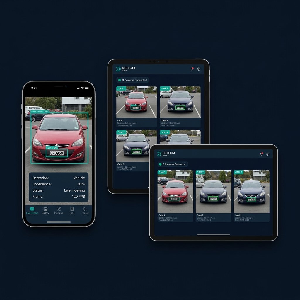 Detecta — available on Android, iOS and Web